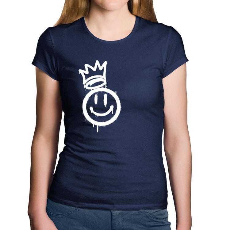 Baby Look Algodão Smile Kingdom - Marinho