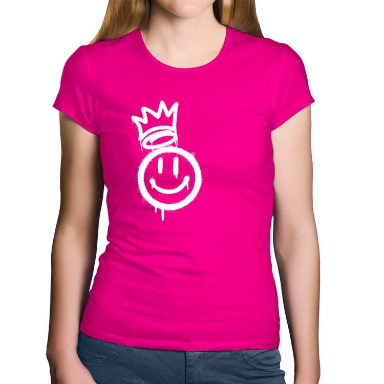 Baby Look Algodão Smile Kingdom - Rosa