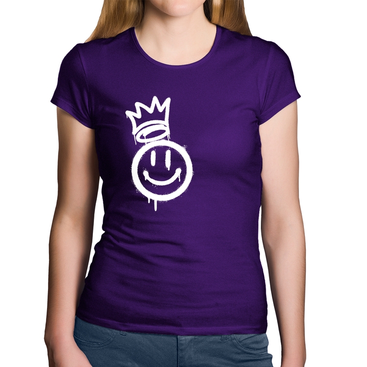 Baby Look Algodão Smile Kingdom - Roxa