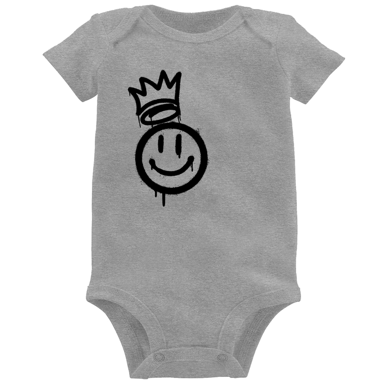 Body Bebê Smile Kingdom - Cinza