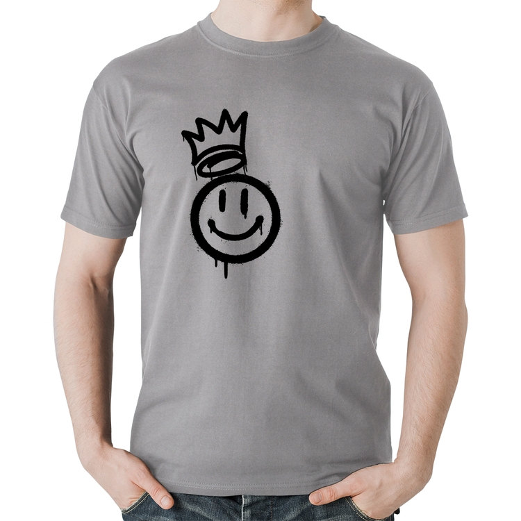 Camiseta Algodão Smile Kingdom - Cinza