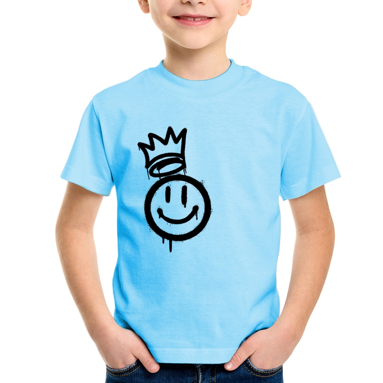 Camiseta Infantil Smile Kingdom - Azul Bebê