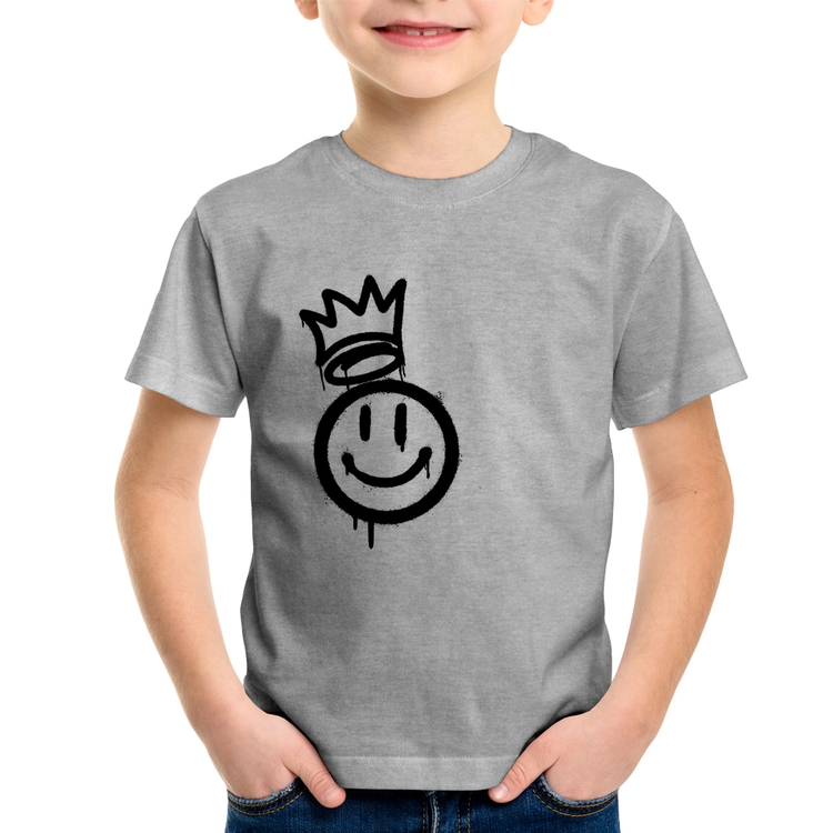 Camiseta Infantil Smile Kingdom - Cinza