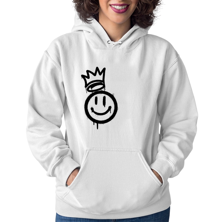 Moletom Feminino Smile Kingdom - Branco