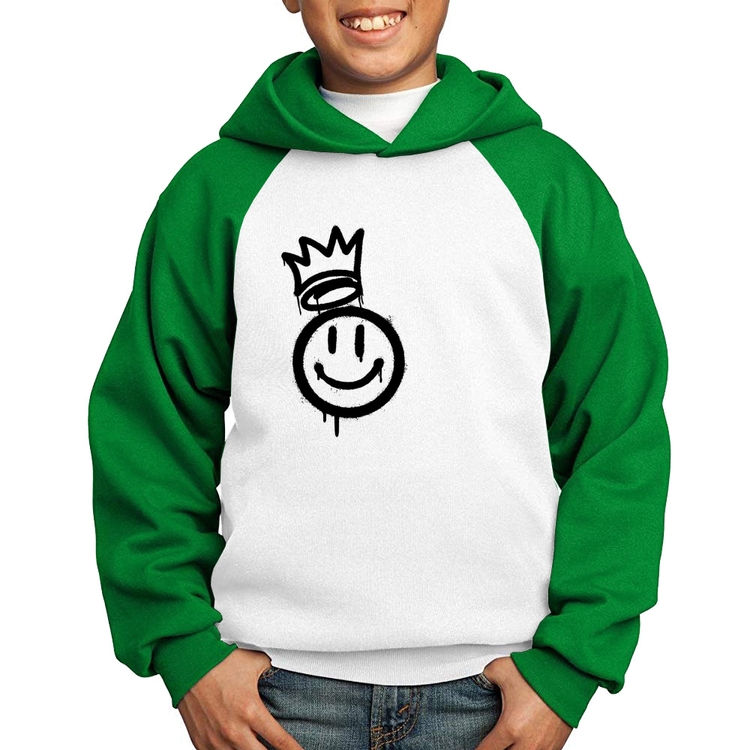 Moletom Infantil Smile Kingdom - Branco/Verde