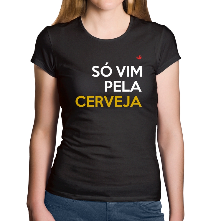 Baby Look Algodão Só vim pela cerveja