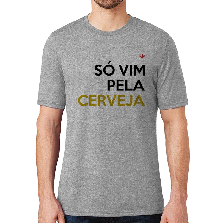 Camiseta Só vim pela cerveja - Cinza