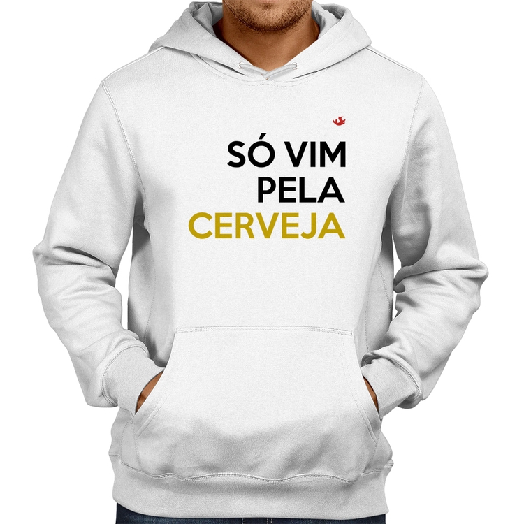 Moletom Só vim pela cerveja - Branco