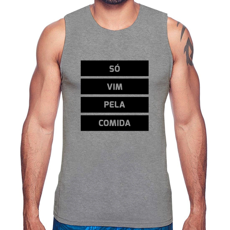 Regata Só vim pela comida - Cinza