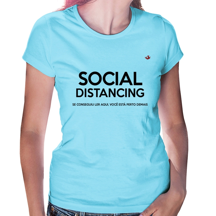 Baby Look Social Distancing - Azul Bebê