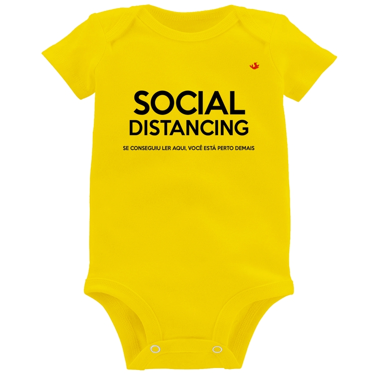 Body Bebê Social Distancing - Amarelo