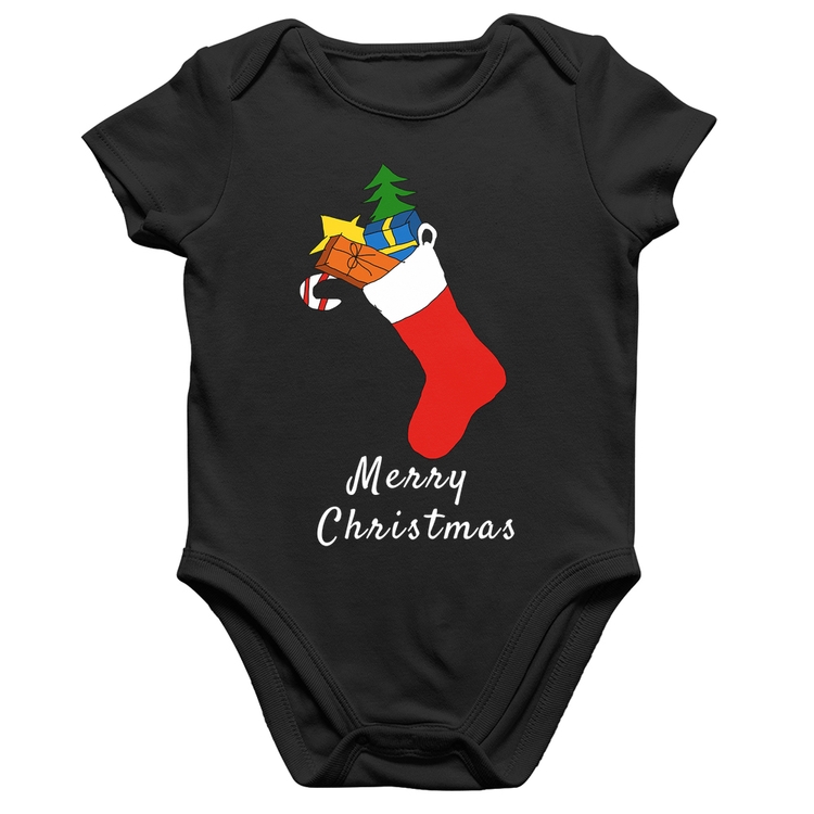 Body Bebê Algodão Socket Merry Christmas
