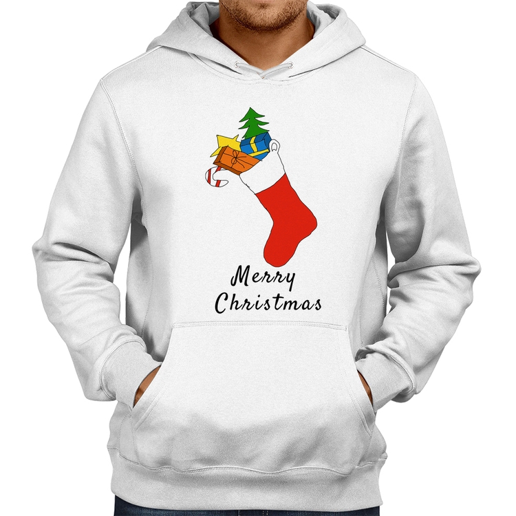 Moletom Socket Merry Christmas - Branco