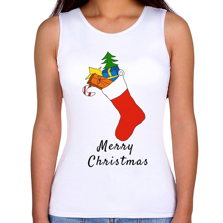 Regata Feminina Socket Merry Christmas