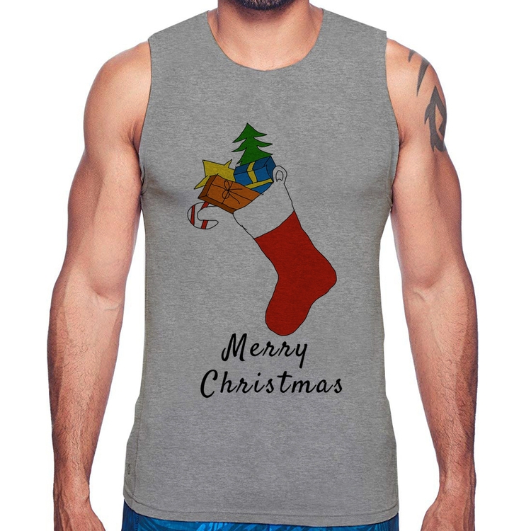 Regata Socket Merry Christmas - Cinza