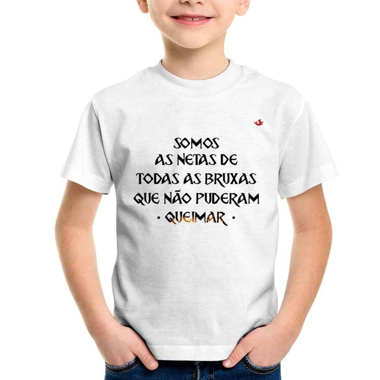 Camiseta Infantil Somos as netas de todas as bruxas que não puderam queimar