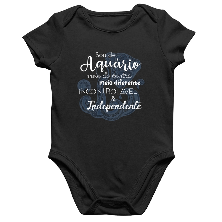 Body Bebê Algodão Sou de Aquário