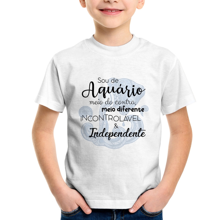 Camiseta Infantil Sou de Aquário