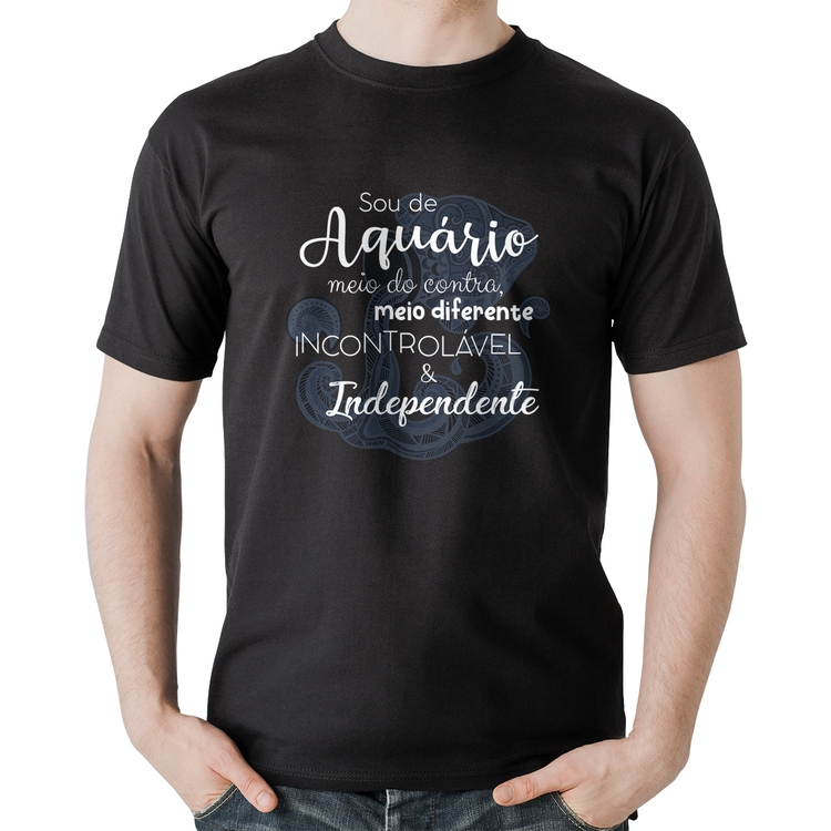 Camiseta Algodão Sou de Aquário