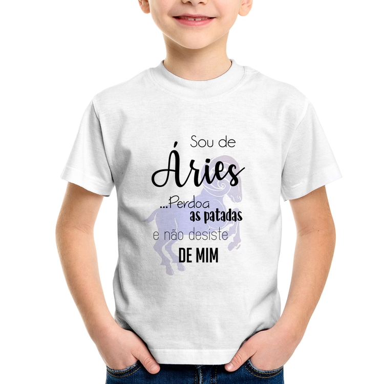 Camiseta Infantil Sou de Áries