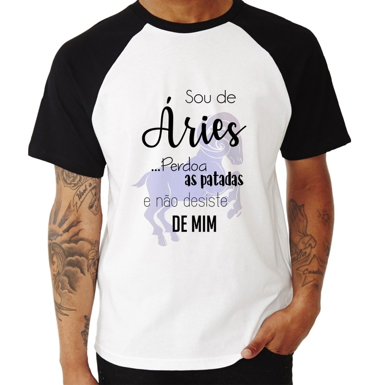 Camiseta Raglan Sou de Áries