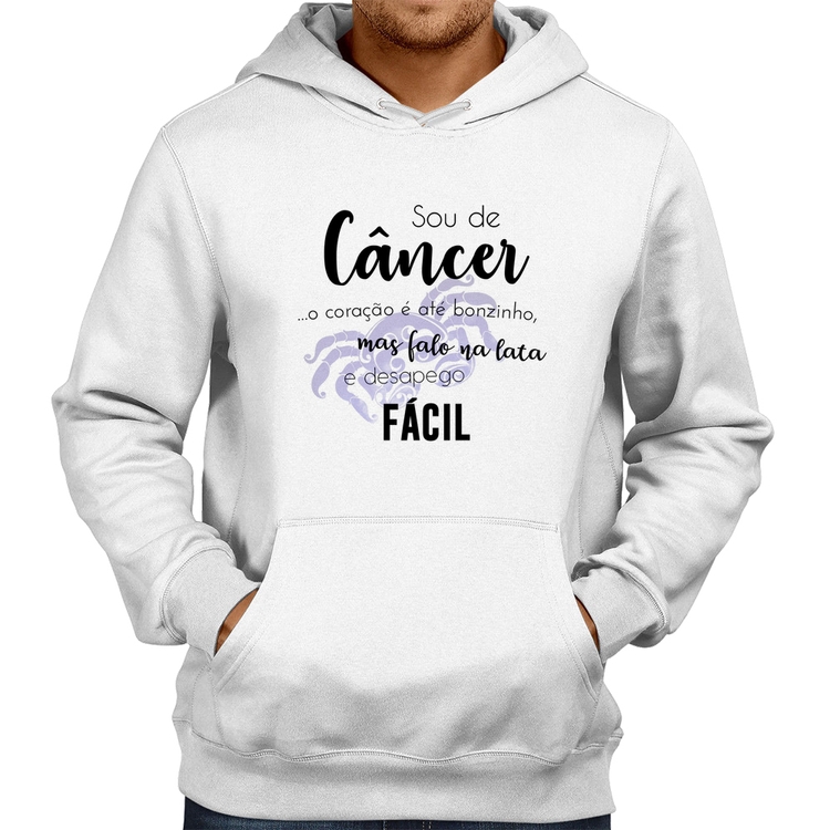 Moletom Sou de Câncer - Branco