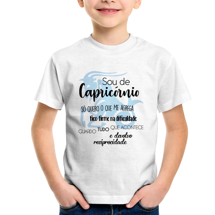 Camiseta Infantil Sou de Capricórnio