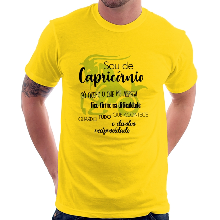 Camiseta Sou de Capricórnio - Amarela