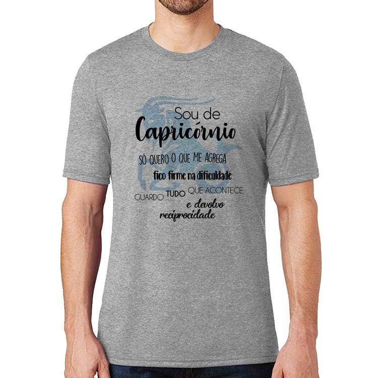 Camiseta Sou de Capricórnio - Cinza