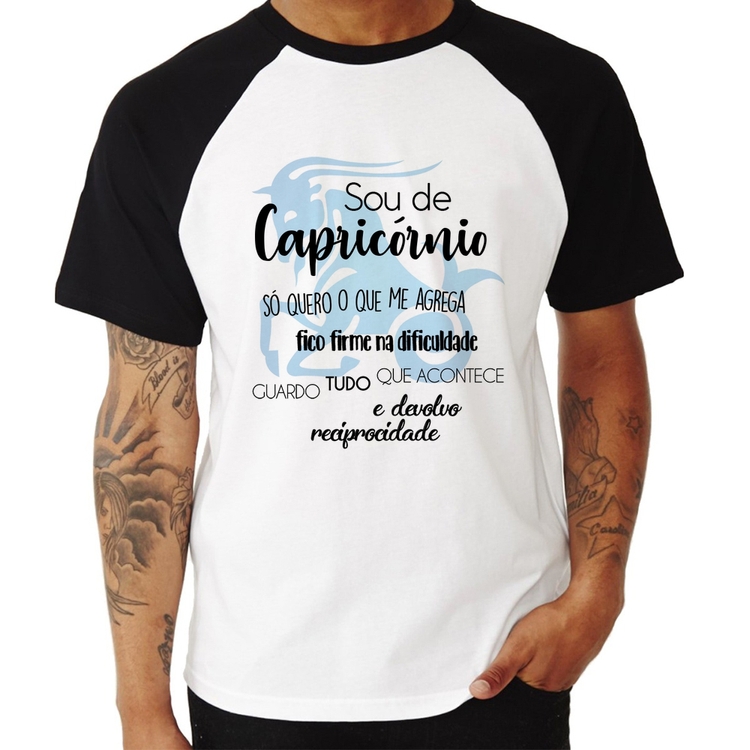 Camiseta Raglan Sou de Capricórnio