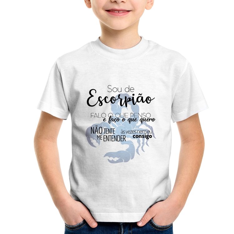 Camiseta Infantil Sou de Escorpião