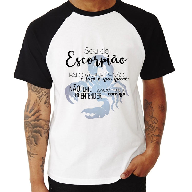 Camiseta Raglan Sou de Escorpião