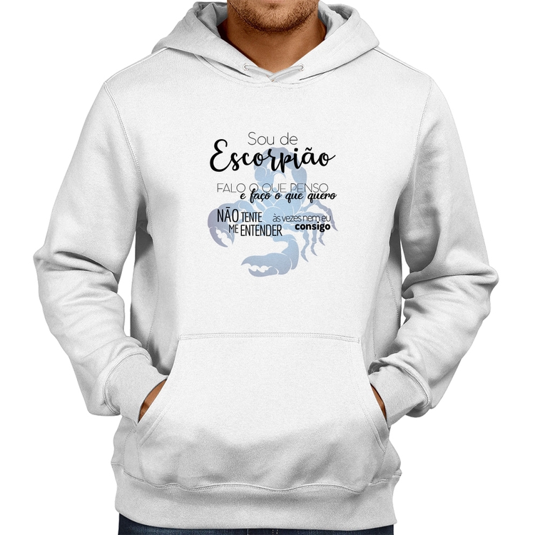 Moletom Sou de Escorpião - Branco