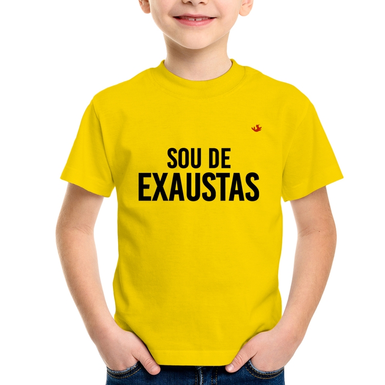 Camiseta Infantil Sou de Exaustas - Amarela