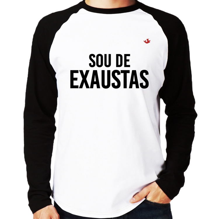 Camiseta Raglan Sou de Exaustas Manga Longa