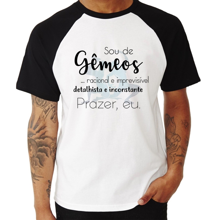 Camiseta Raglan Sou de Gêmeos