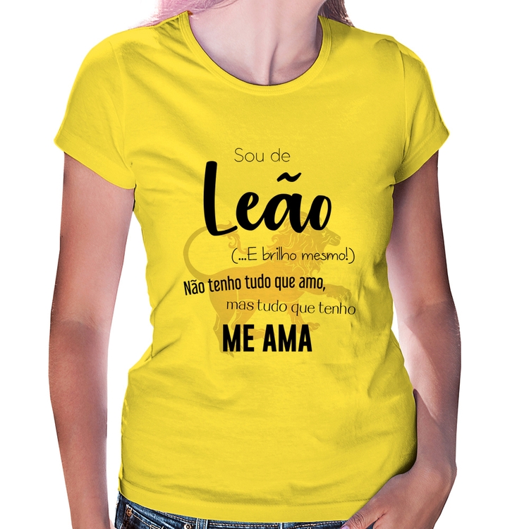 Baby Look Sou de Leão - Amarela