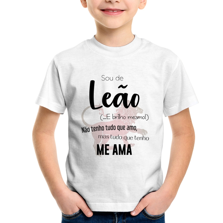 Camiseta Infantil Sou de Leão