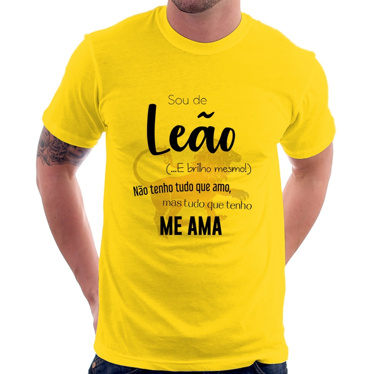 Camiseta Sou de Leão - Amarela