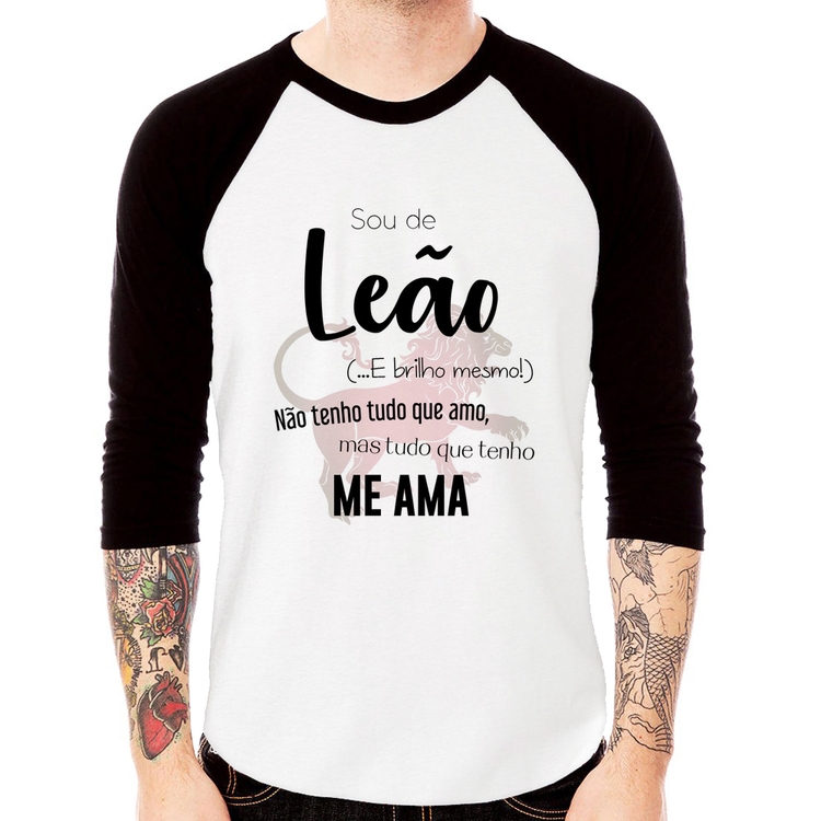 Camiseta Raglan Sou de Leão Manga 3/4