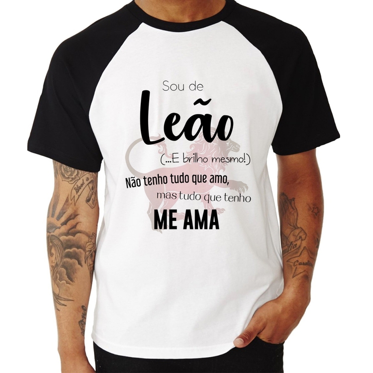 Camiseta Raglan Sou de Leão
