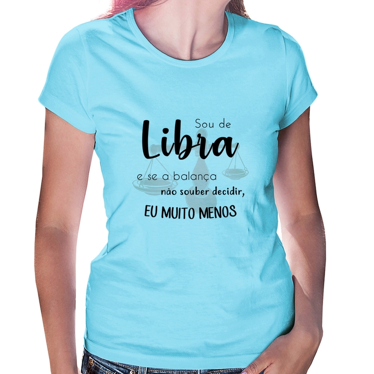 Baby Look Sou de Libra - Azul Bebê