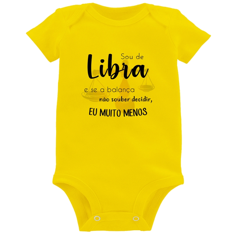 Body Bebê Sou de Libra - Amarelo