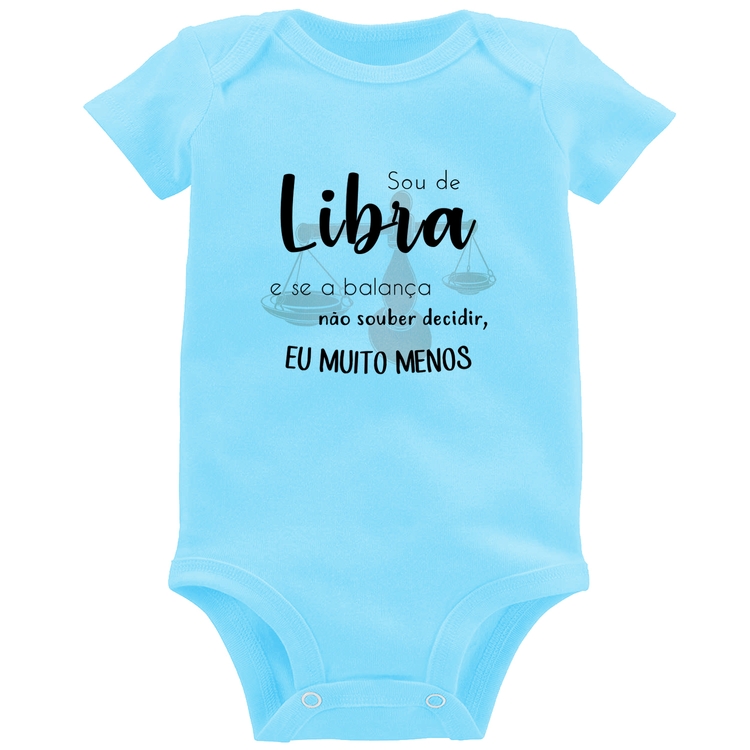 Body Bebê Sou de Libra - Azul Bebê