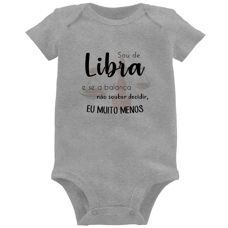 Body Bebê Sou de Libra - Cinza