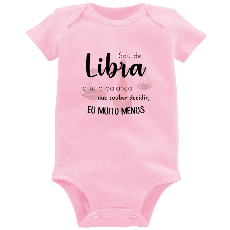 Body Bebê Sou de Libra - Rosa Bebê