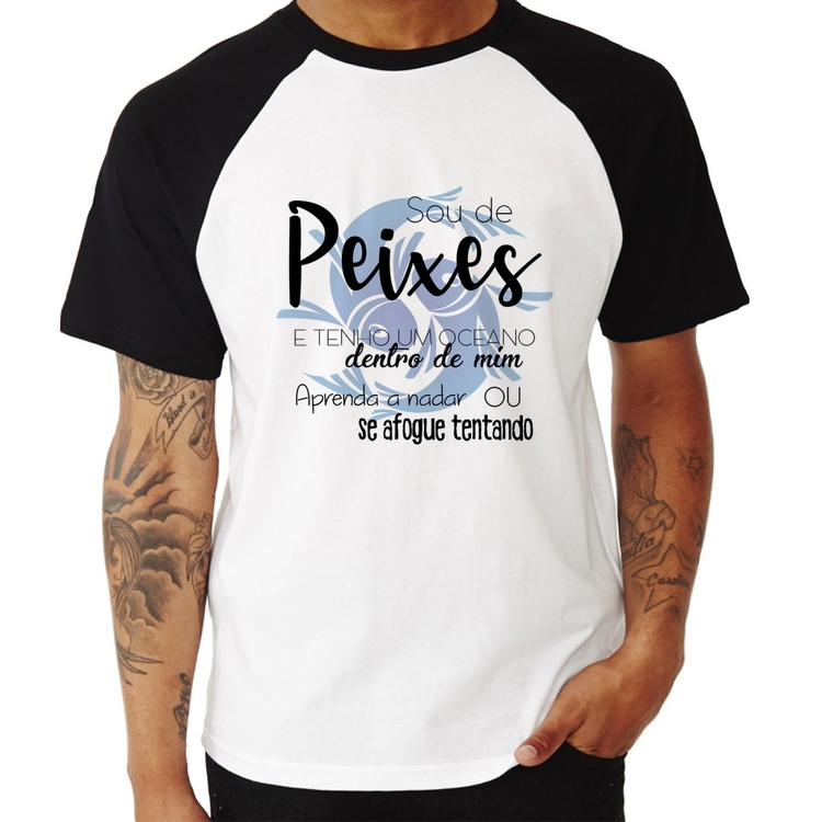 Camiseta Raglan Sou de Peixes