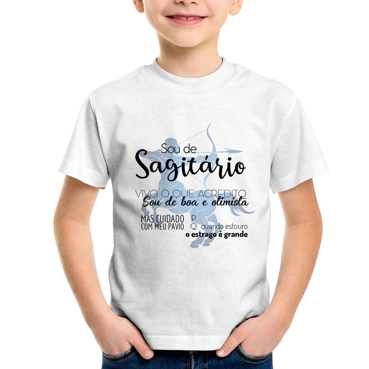 Camiseta Infantil Sou de Sagitário