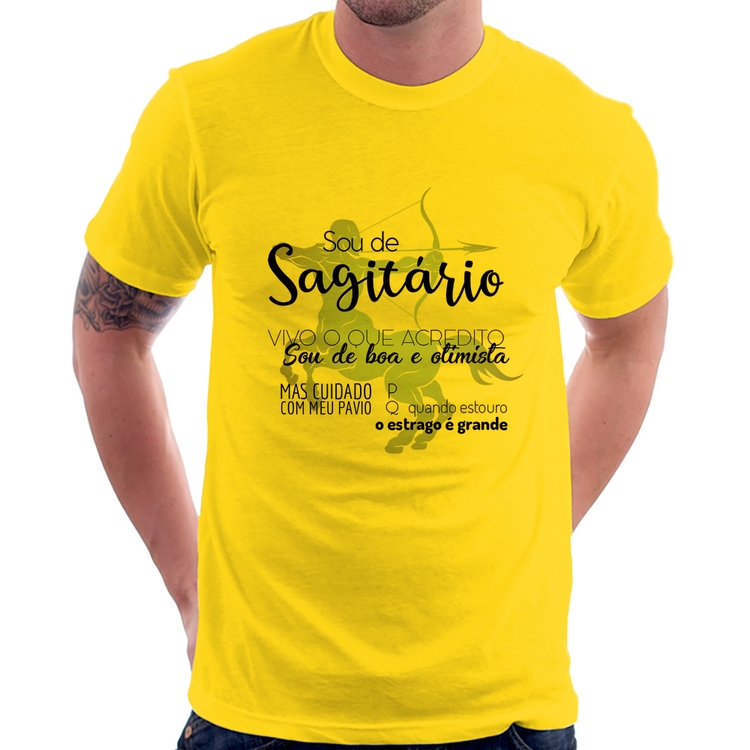 Camiseta Sou de Sagitário - Amarela