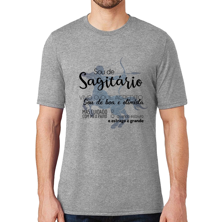 Camiseta Sou de Sagitário - Cinza